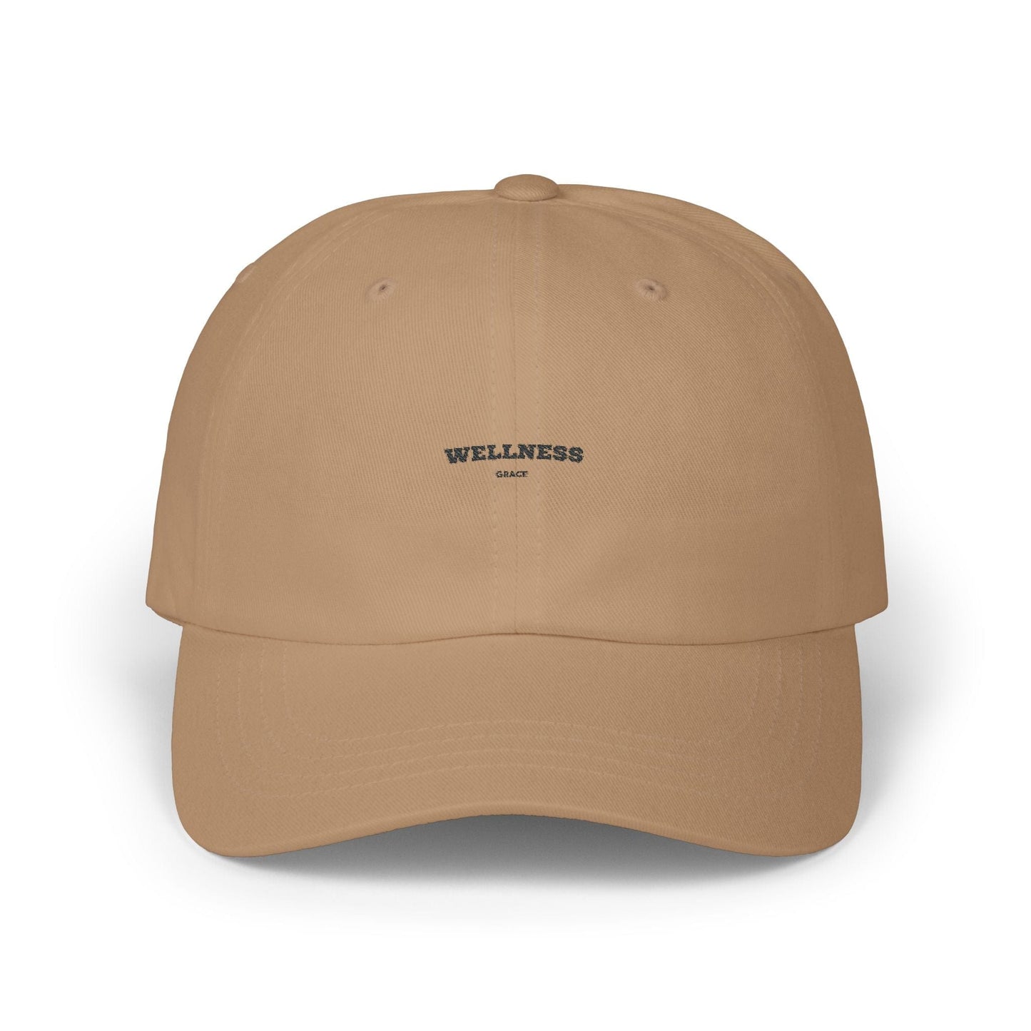 Minimalist 'Wellness' Classic Dad Cap - Adjustable White Cotton Hat