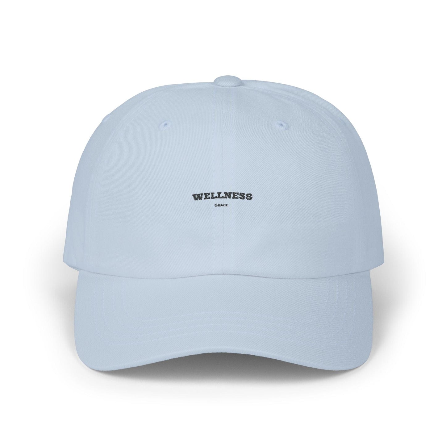 Minimalist 'Wellness' Classic Dad Cap - Adjustable White Cotton Hat