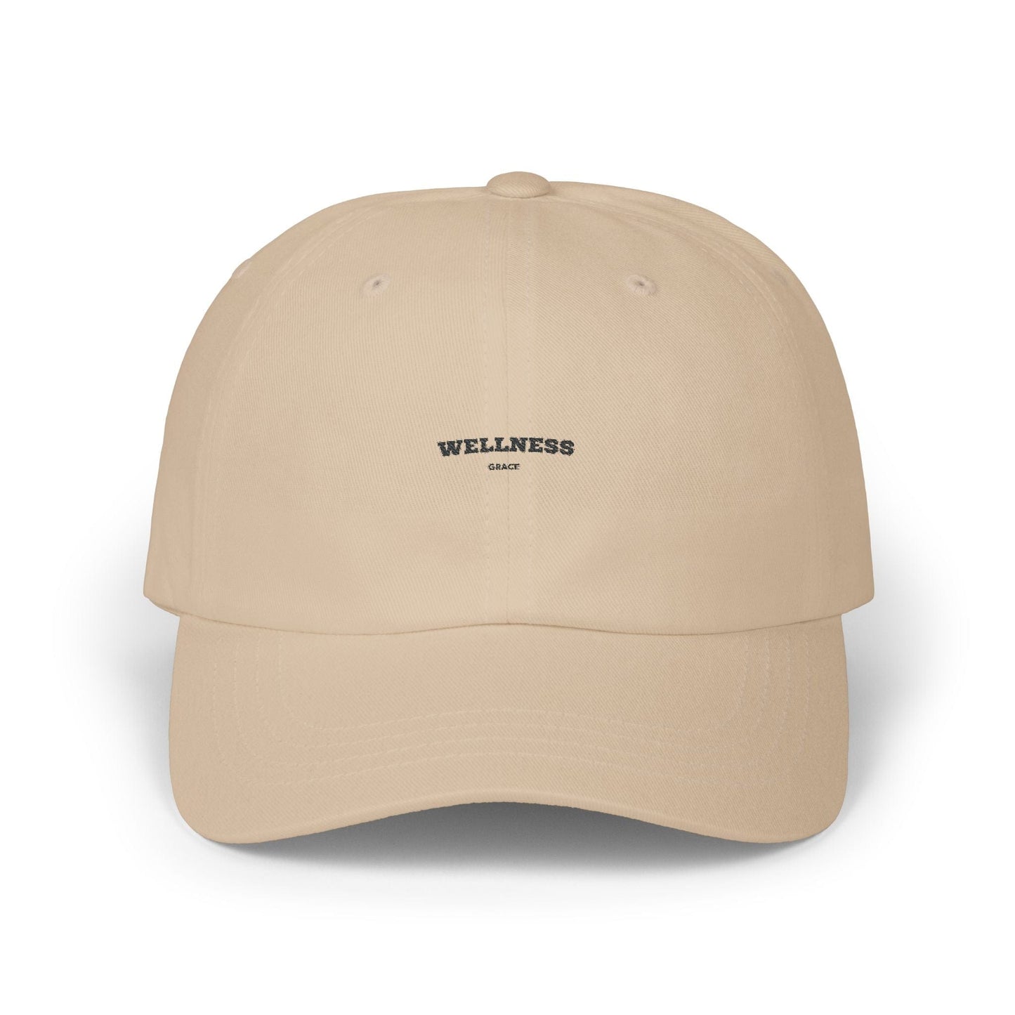 Minimalist 'Wellness' Classic Dad Cap - Adjustable White Cotton Hat